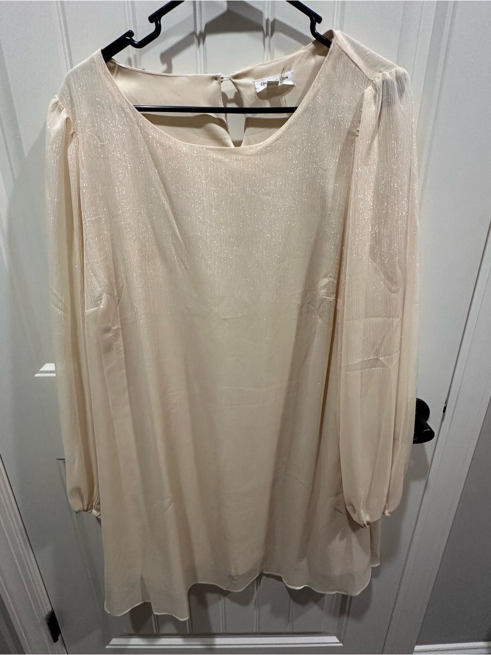 Chic Soul Cream Long-Sleeve Midi Dress